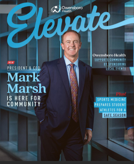 Mark Marsh on cover of Elevate magazine