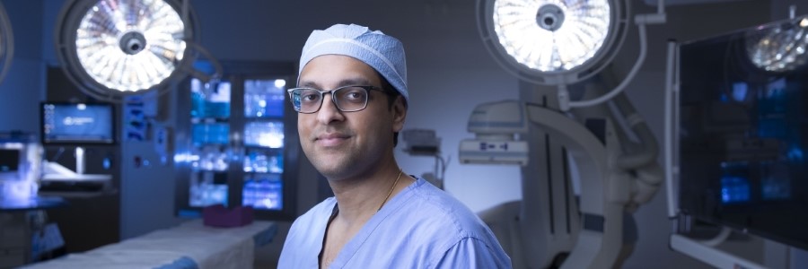 Dr. Ashish Rastogi in an operating room