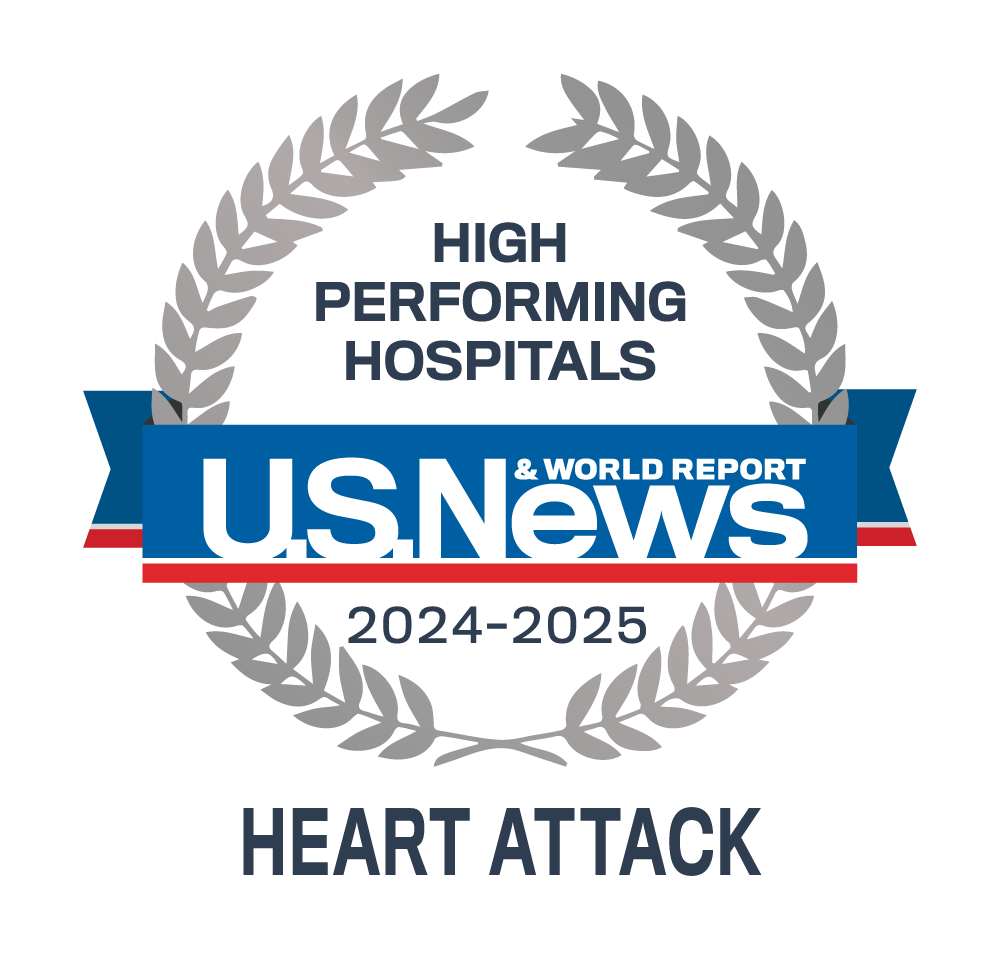 High Performing Hospitals U.S. News Heart Attack badge
