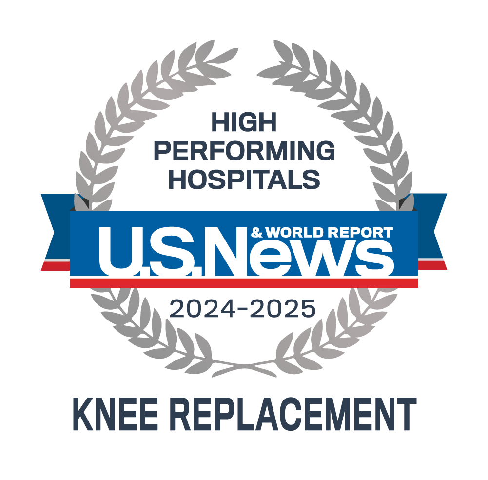 High Performing Hospitals U.S. News knee replacement badge