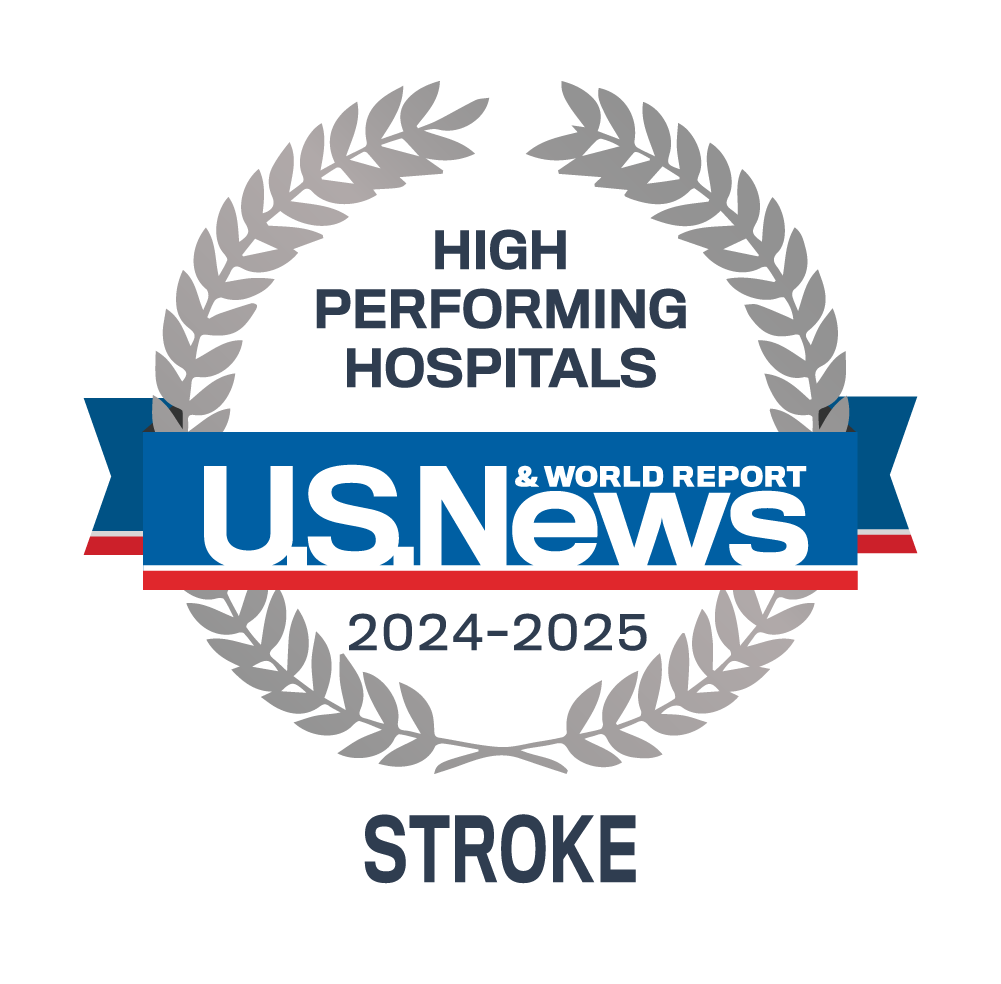 High Performing Hospitals U.S. News stroke badge