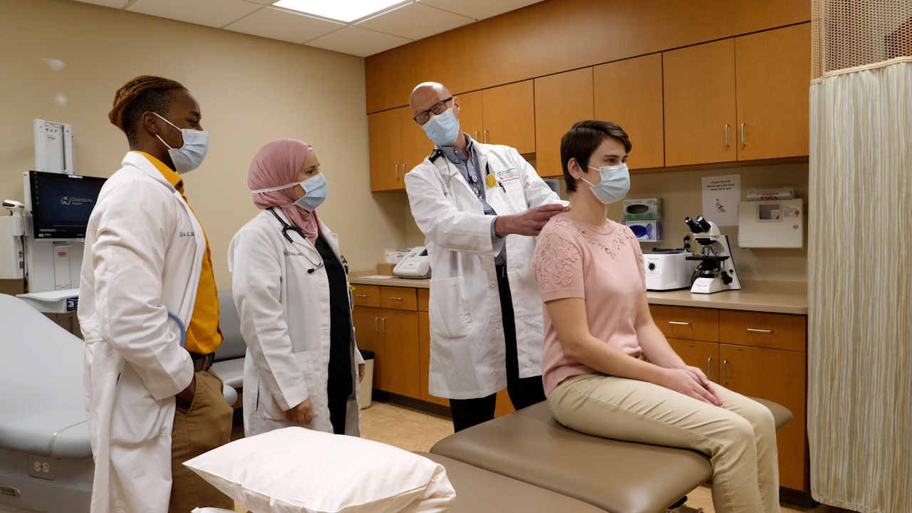 patient in the family medicine residency office