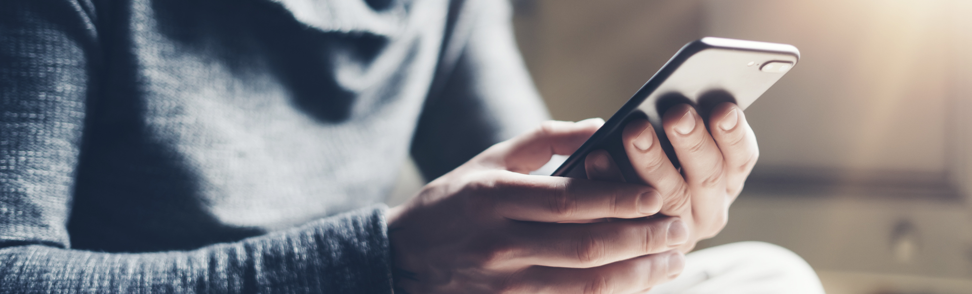 person using phone
