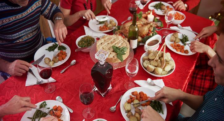 holiday dinner table