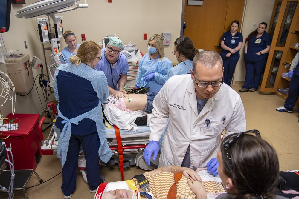 medical team working to save a life