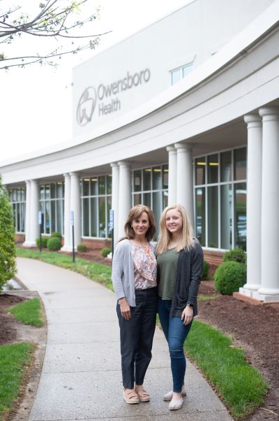 Mother and Daughter in front of the Healthpark