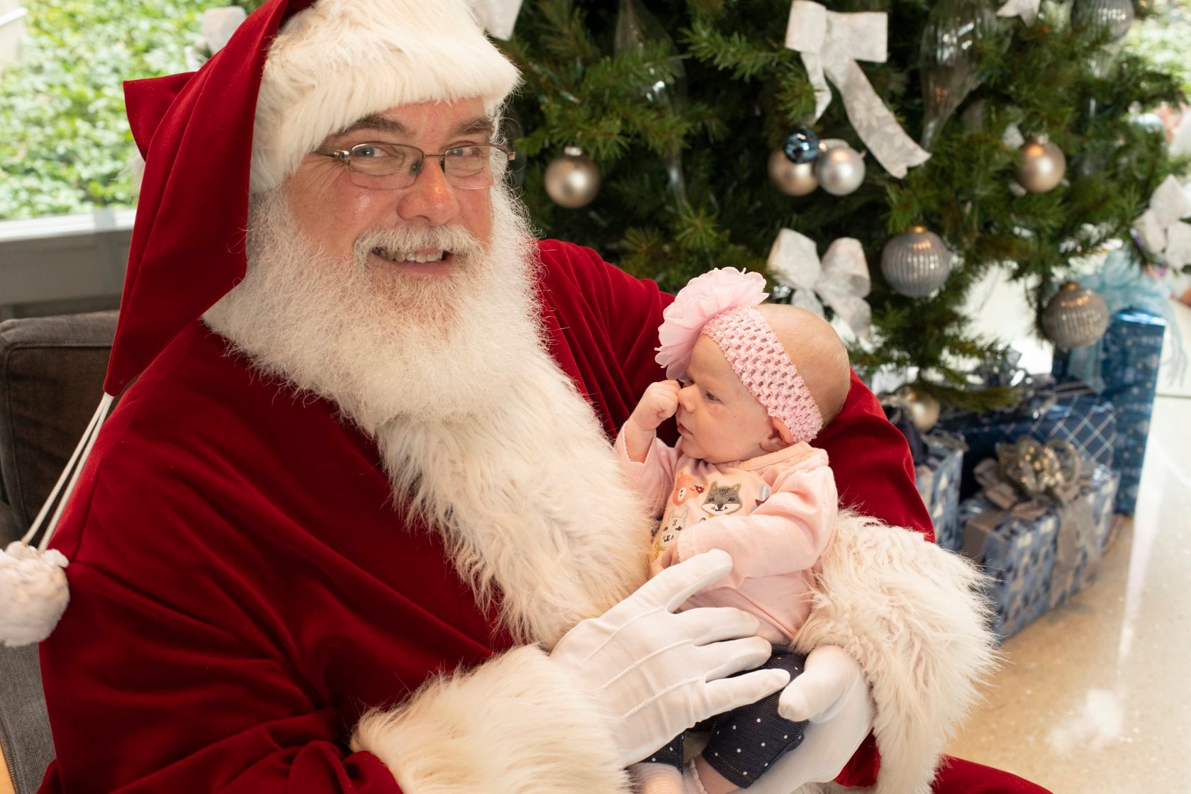 Santa with a baby