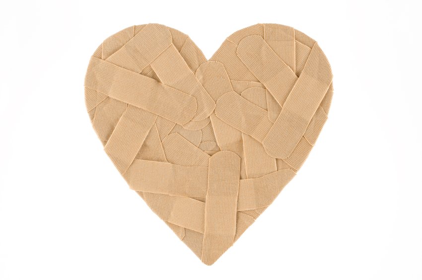 Heart made of bandages