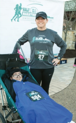 Robin Tucker and her marathon partner