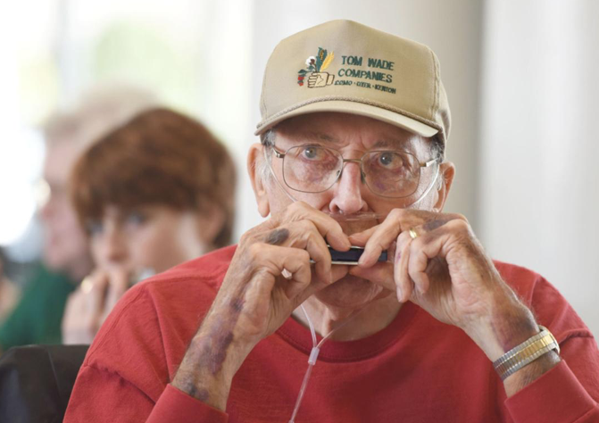 harmonica student