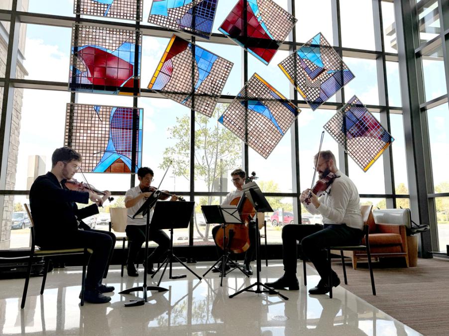 a quartet of musicians playing
