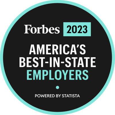 Forbes best-in-state employer badge