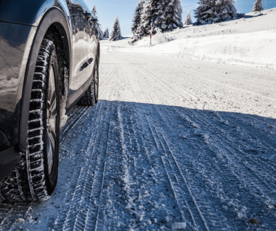 car driving on snow