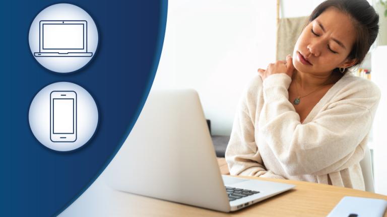 woman using a laptop