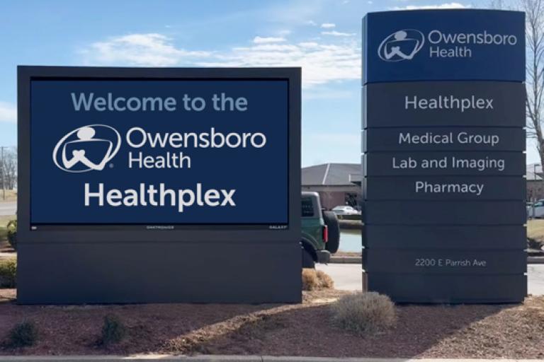 Owensboro Health Healthplex entrance sign