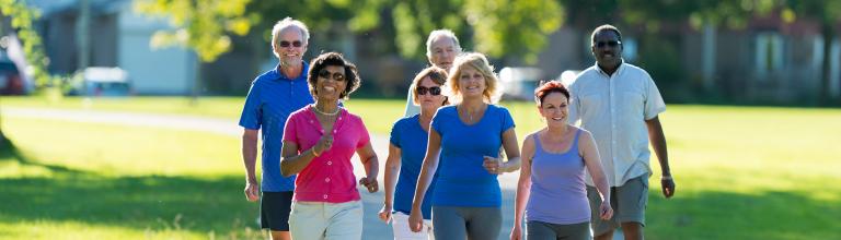 group of people walking outdoors