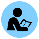 icon of person reading a book