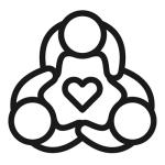 icon showing group of people around a heart